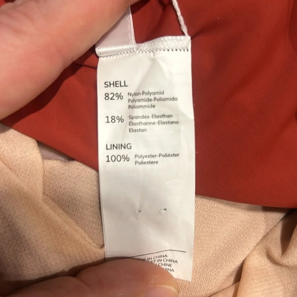 Cupshe Women’s Rust Red Tie Back Beaded Strap V-Neck One Piece Swimsuit Large - Picture 8 of 8